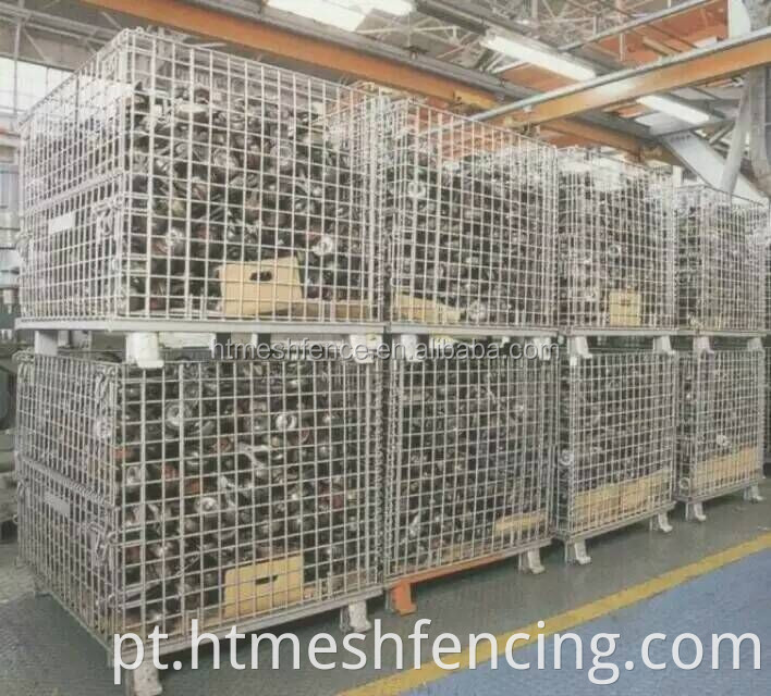 800x900x1200mm dobrável galvanizado cesto de cesta de malha de cesta de ferro